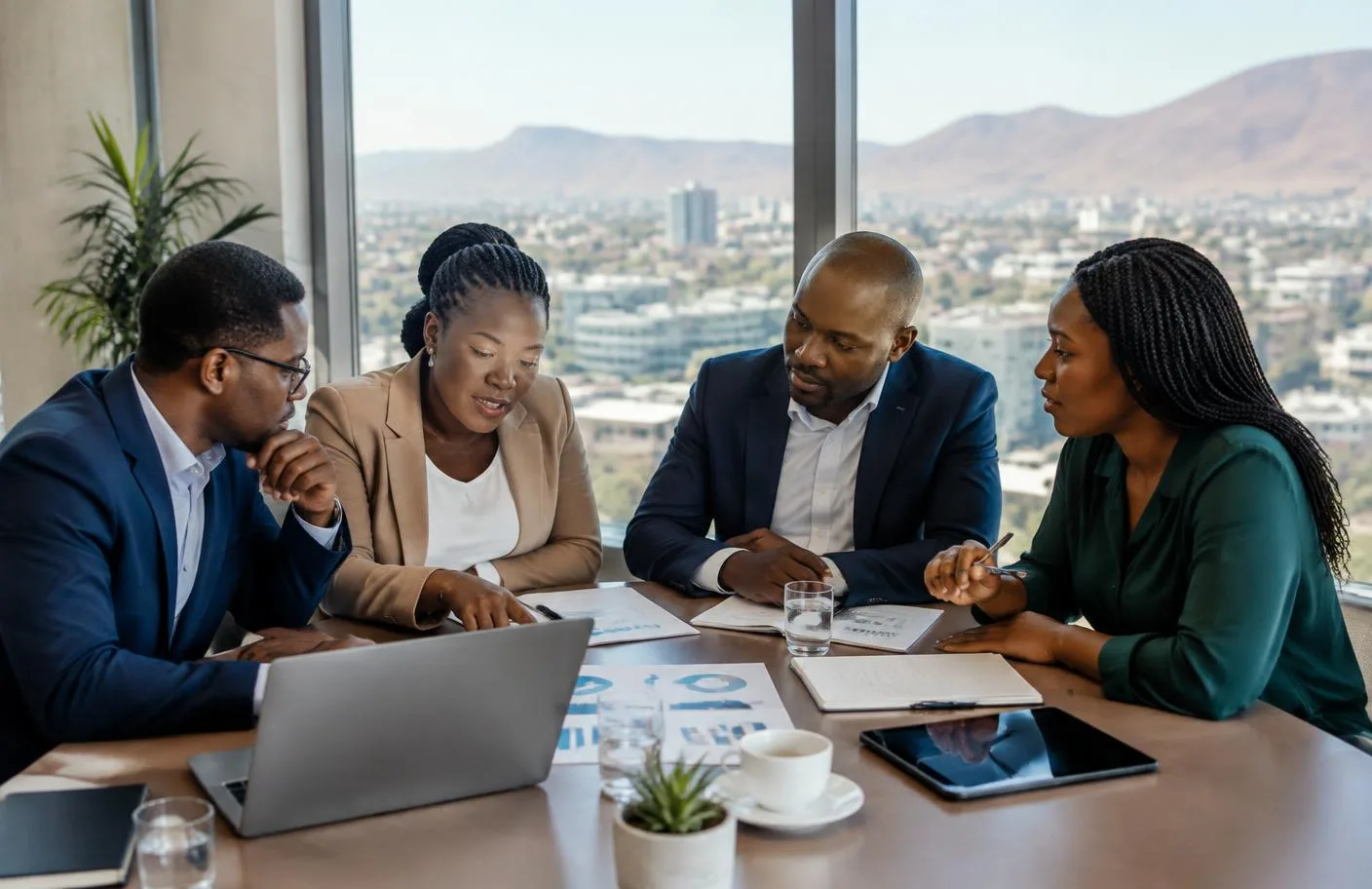 African business leaders in a strategic working session in Windhoek